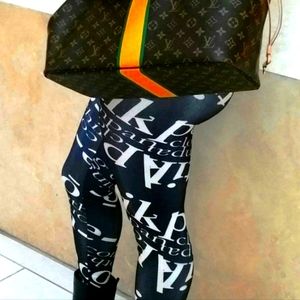 PCC Text Leggings • \pō-‘e-tik\ clothing company • M - 2XL • Black